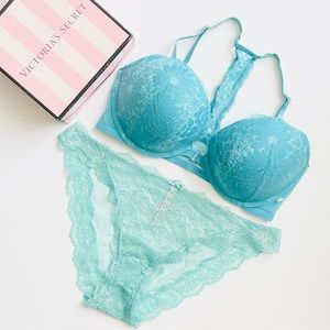 38D XXL Victoria’s Secret blue bra set